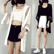 พร้อมส่ง 📌📌 เสื้อคลุมผ้าชีฟอง เสื้อคลุม เที่ยวทะเล เสื้อคลุมวินเทจ เสื้อคลุมบิกินี เสื้อคลุมสไตส์โบฮ