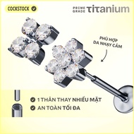 COCKSTOCK optional stainless Titanium earrings women's earrings Titanium F136 stainless Titanium ear
