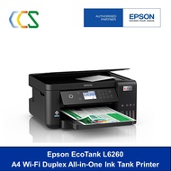 Epson EcoTank L6260 A4 Wi-Fi Duplex All-in-One Ink Tank Printer  L 6260 ***Free $20 NTUC E-Voucher till 31 March 2024 Online Redemption***