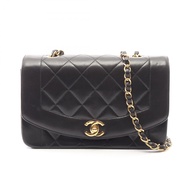 【二手】香奈兒 CHANEL 單肩包 Matelassé Diana Flap A01164 黑色小羊皮（綿羊皮）Matelassé Diana 鏈條單肩包