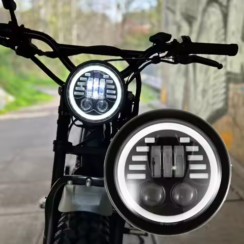 5.75 Inch Led Headlight Kits For Super73 S1/S2/Z/ZX/R/RX Front Headlamp For Electric Bike 12V Plug a