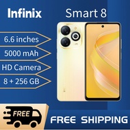 Infinix Smart 8 Smartphone Free Shipping 6.6 inches Screen HD Camera 5000mAh Battery 8 + 256 GB Stor