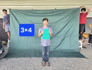 ผ้าใบอเนกประสงค์ 3x4 m.สีเขียว เคลือบPU กันน้ำ100% สินค้าคุณภาพดี ราคาถูก ผ้าใบคุณภาพดี