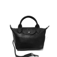 Longchamp Original Le Pliage Cuir Mini Top Handle