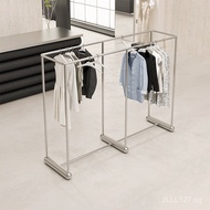 Buyer's Store Shelves Women's Clothing Store Island Rack Stainless Steel Floor-standing Clothes Rack