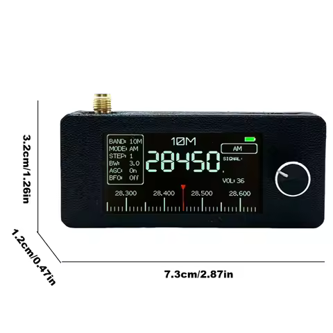 SI4732 0.5-108mhz Pocket Mini Radio LSB USB AM FM All Band Radio Receiver 1.9inch IPS Screen HF SW M