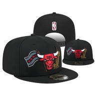 Chicago Bulls New Era Black 9FIFTY Mens Adjustable Baseball Cap Fashion Accessories Hip Hop Hats