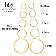 Emas 916 Subang / Emas 916 Anting-anting | Gold 916 Hoop Earring - HC01+
