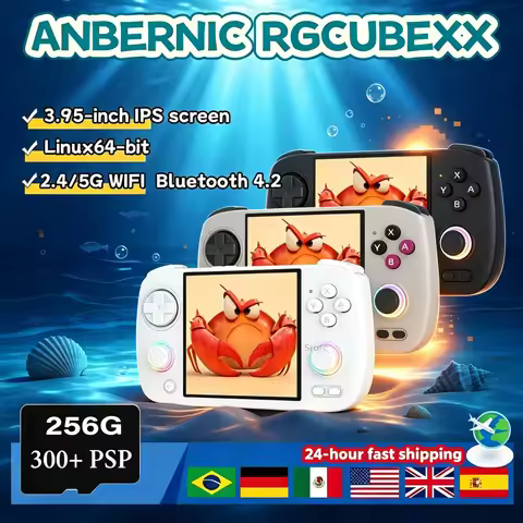 ANBERNIC RG CubeXX RG Cube XX Retro Handheld Game Console Video Player Console 3.95 IPS Screen Linux