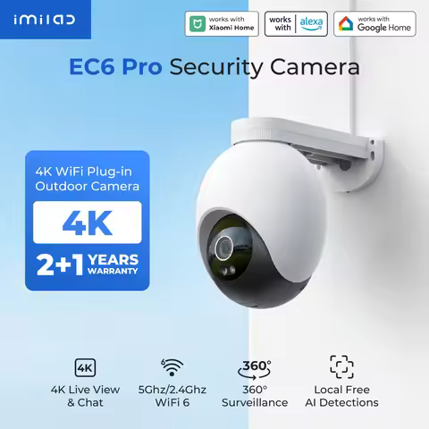IMILAB EC6 Pro 8MP Outdoor Security WiFi Camera 2.4G/5G AI Detection Auto-Tracking CCTV 24/7 Recordi
