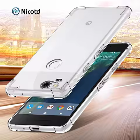 Transparent Case For Google Pixel 2 XL 5 4A 5G Soft TPU Silicone Clear Back Coque Case Cover For Goo