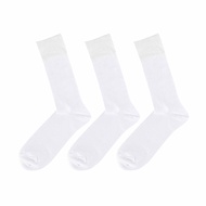 Byford Full Length Casual Socks All White - BSF877W