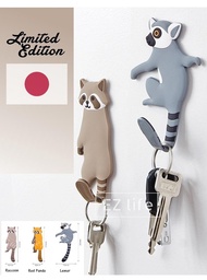 EZ Animal Wall Hook (Raccoon, Red Panda, Lemur) ตะขอแขวนติดผนังอเนกประสงค์ กาวนาโนลอกออกแล้วใช้ใหม่ได้ ผนังไม่เป็นรอย รองรับน้ำหนัก 300g ตะขอแขวนติดผนังแบบใส ญี่ปุ่นยอดนิ Office Hanger Rack Space Saver Waterproof Japan Cute Adhesive Phone Tablet Holder