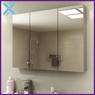Mirror Cabinet Stainless Steel Bathroom Mirror Cabinet Wall Mounted Bathroom Hanging Mirror With Shelf Storage Dressing Mirror (FA)