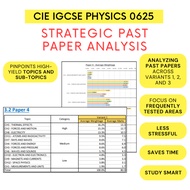 Cambridge IGCSE Physics 0625 Strategic Past Paper Analysis | Prioritize with Data-Driven Insights