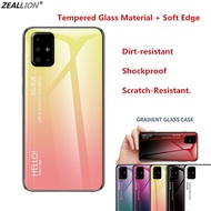 Zeallion Cho [Samsung Galaxy A71 A81 A31 A21s] Ốp Lưng Kính Cường Lực Gradient Ốp Bảo Vệ Điện Thoại