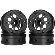 2.2 beadlock Wheels 4PCS Carbon Fiber Wheel Rims untuk 1/10 RC Crawler Cheater Rigs Capra SCX10 Pro 