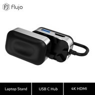 Flujo JD01 USB C to 4K HDMI and USB 3.0 Adapter with Laptop Pad Stand Radiator Computer Cooling Base