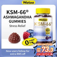 Halal KSM-66 Ashwagandha Gummies 60's，Relieve Stress，300mg Ekstrak Akar Ashwagandha KSM-66 Afrika Se