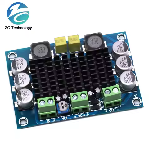 XH-M542 Replace TPA3116 D2 DC 12V 24V 100W Mono Channel Digital Power Audio Amplifier Board TPA3116D