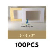 9x6x3 Box / Kraft Brown or White / Cupcake Box / BULK PRICE 100PCS / Quality Pastry Box / Brownies