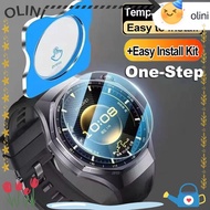 OLINI 3Pcs Tempered Glass Films, 41/46MM Easy Install Kit Screen Protector, HD Anti-Scratch With Ali