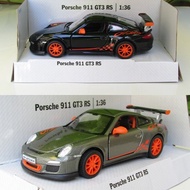 Kinsmart Diecast Car Porsche 911 (997) GT3 RS (Orange/ White / Black / Grey)