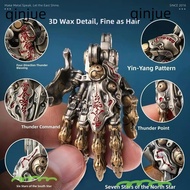 QINJUE Mechanical Hand Keychain, Gothic Retro Mini Size Damping Articulated Pendant,  Articulated Jo