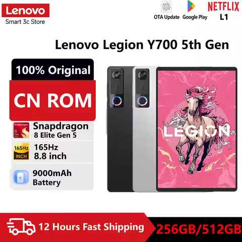 Global ROM Lenovo Legion Y700 Gen 5 Gaming Tablet CN ROM 8.8''165Hz Display 256G 512GB ROM Snapdrago