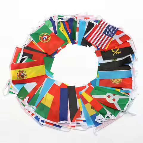 Zwjflagshow World Bunting Flag 14*21cm 20*30cm 100 200PCS Football Soccer National Flag Country Worl