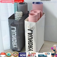 [SG Stock]Yoga mat storage basket 4 wheels sports tools storage foam roller fitness tools shelves La