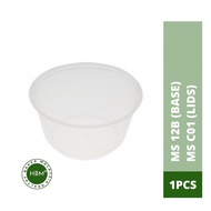 MS 12B (BASE) + MS C01 (LIDS) 50PCS/10PCS / CONTAINER / BEKAS MAKANAN