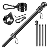 Flag Pole Set for House Porch Thickened Stainless Steel Wall Mount Flagpole Rotating Flagpole Rings 