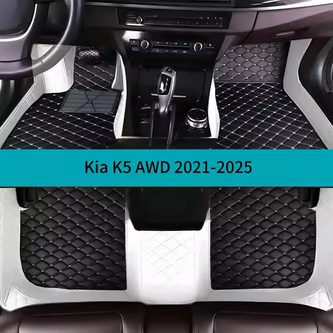 Full Set Car Floor Mats For Kia K5 AWD 2021-2025 Luxury Leather Floor Mats for Cars Mats Carpets Car