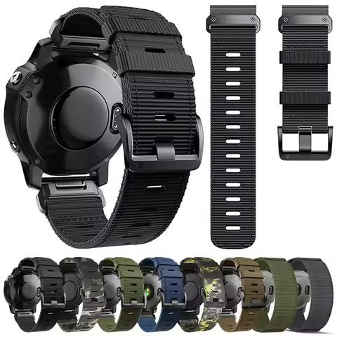 22mm 26mm Nylon Quick Release Watch Strap For Garmin Watch Instinct 2X Braided Band Forerunner 965 S