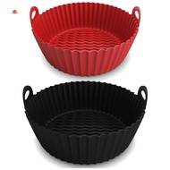 2PCS Silicone Air Fryer Liners Reusable Airfryer Basket Air Fryer Silicone Pot Oven Air Fryer Accessories