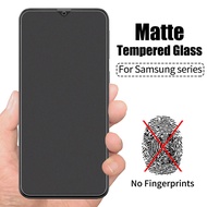 2.5D Matte Tempered Glass Samsung Galaxy A73 A53 A33 A23 A13 A7 A8 A6 J6 J8 Plus 2018 Note 20 10 S10 Lite S21 S24 S23 S22 S20 FE Plus Screen Protector No fingerprint