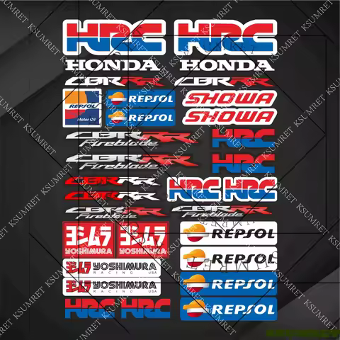 For Honda CBR FIREBLADE HRC RACING Motorcycle Sticker Logo Tank Stickers Decals Vinyl