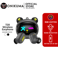 ONIKUMA T20 TWS Gaming Earbuds หูฟังไร้สายรองรับ Bluetooth 5.3 ใช้งานได้กับระบบ Android / iOS ฯลฯ