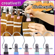 Multi-purpose Hook Clip Drying Clips Stainless Steel Socks Clip Pegs Windproof Clips Clothes Hanger Closet Clothes Hanger creative11