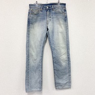 Levi's 505 牛仔褲，拉鍊門襟，垂直褪色，靛藍色，W30 碼，古著。
