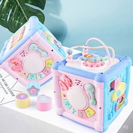 Six-Sided Baby Love Treasure Box Toy Piano Six-Sided Baby Toy Pat Drum Bead Ring0-1Multifunctional D