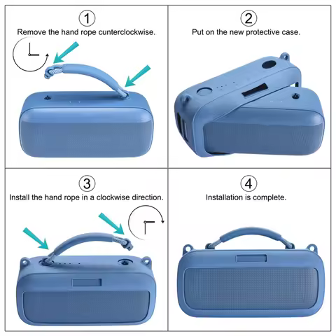 Silicone Handle Cover Case Replacement for Bose SoundLink Max Bluetooth Portable Speaker BlueJADD