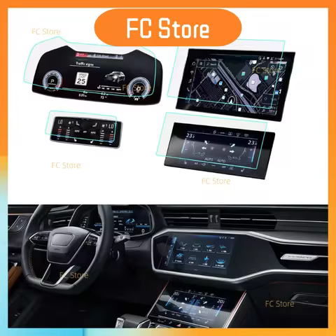 For 2023 2024 Audi A6 A7 Q7 Q8 2019-2024 Screen Protector Tempered Glass 9H Anti-glare Touchscreen P