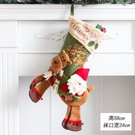 YQ Christmas Socks Gift Bag Children's Gift Santa Claus Large Ornament Kindergarten Decoration Christmas Gift Bag