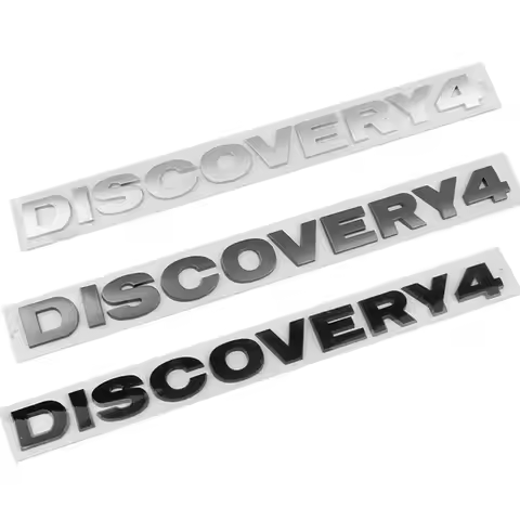 For Land Rover Range Rover Emblem Discovery 4 3d ABS Chrome Black Logo DISCOVERY 4 Letters Badge Car