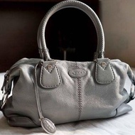 Tod's Tods Classic Leather Bag (GREY) 全皮 手袋 手提 側揹 包包