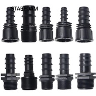 STABFOAM Garden Hose Barb Connector, Female Male Thread 16mm 20mm 25mm Screw Joint, PE 1/2 3/4 To 1/