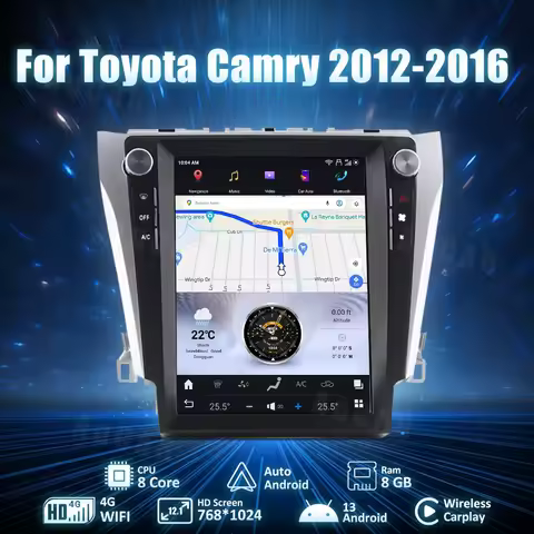 AuCar T-Style Car Stereo Android 13.0 Head Unit Car DVD Player Car Radio For Toyota Camry 2012-2016 