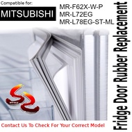 Mitsubishi Refrigerator Fridge Door Seal Gasket Rubber Replacement MR-F62X-W-P MR-L72EG MR-L78EG-ST-